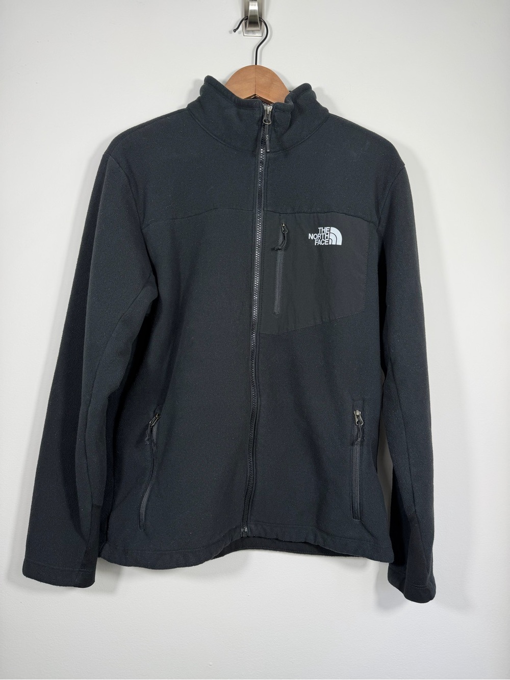 The North Face Men’s Black Sherpa Lined Full Zip Fleece Jacket M